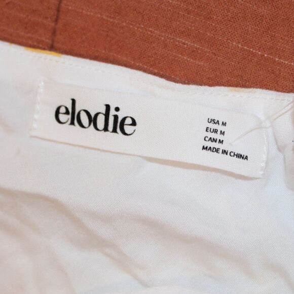 NWT Elodie White Orange Print Mini Dress Women Size Medium - Picture 7 of 10